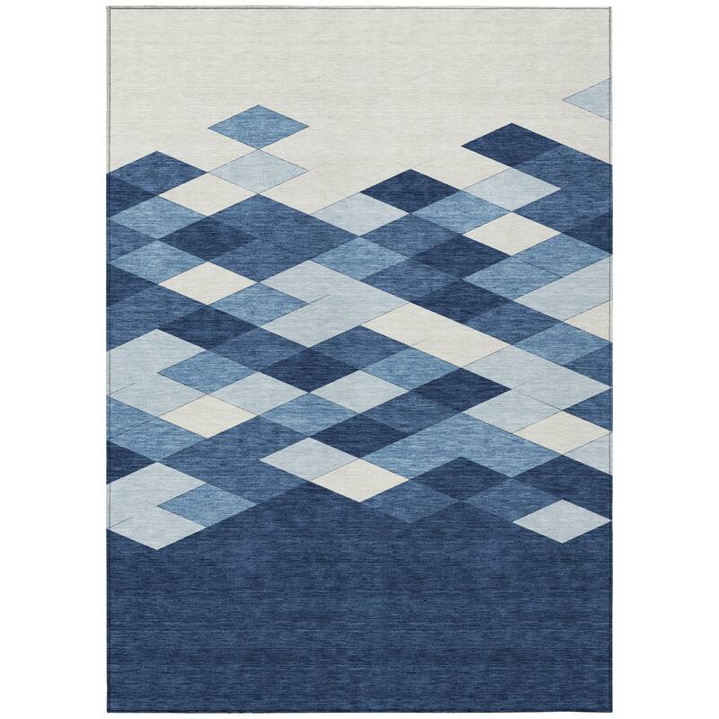 Machine Washable Indoor/ Outdoor Modern Avo Chantille Rug