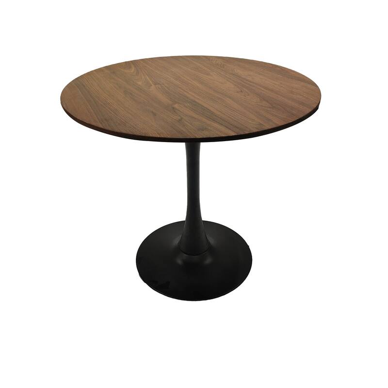 Round Dining Table, 31.5 Inch Tulip Dining Table with MDF Tabletop and Base, Mid-Century Coffee Table, Seats 2 to 4 People