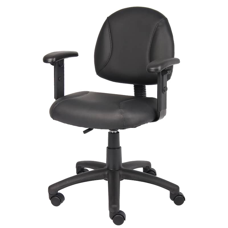 Boss Black Posture Chair with Adjustable Arms