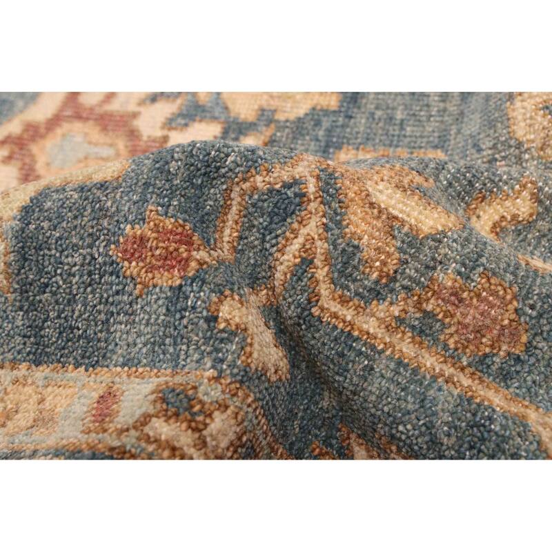 ECARPETGALLERY Hand-knotted Jules Serapi Navy Wool Rug - 8'9 x 11'9