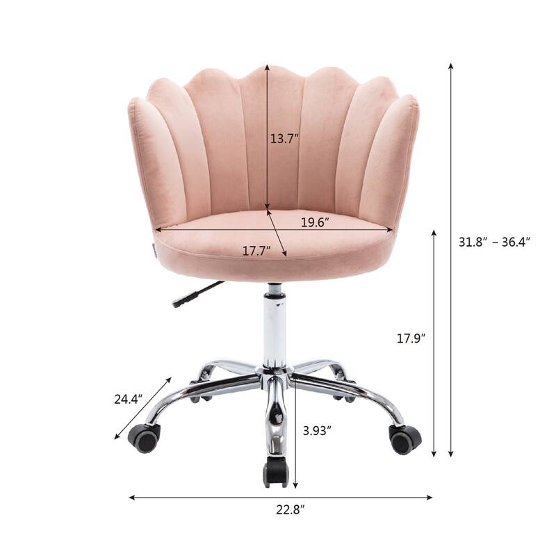 Merax Swivel Velvet Shell Chair for Living Room