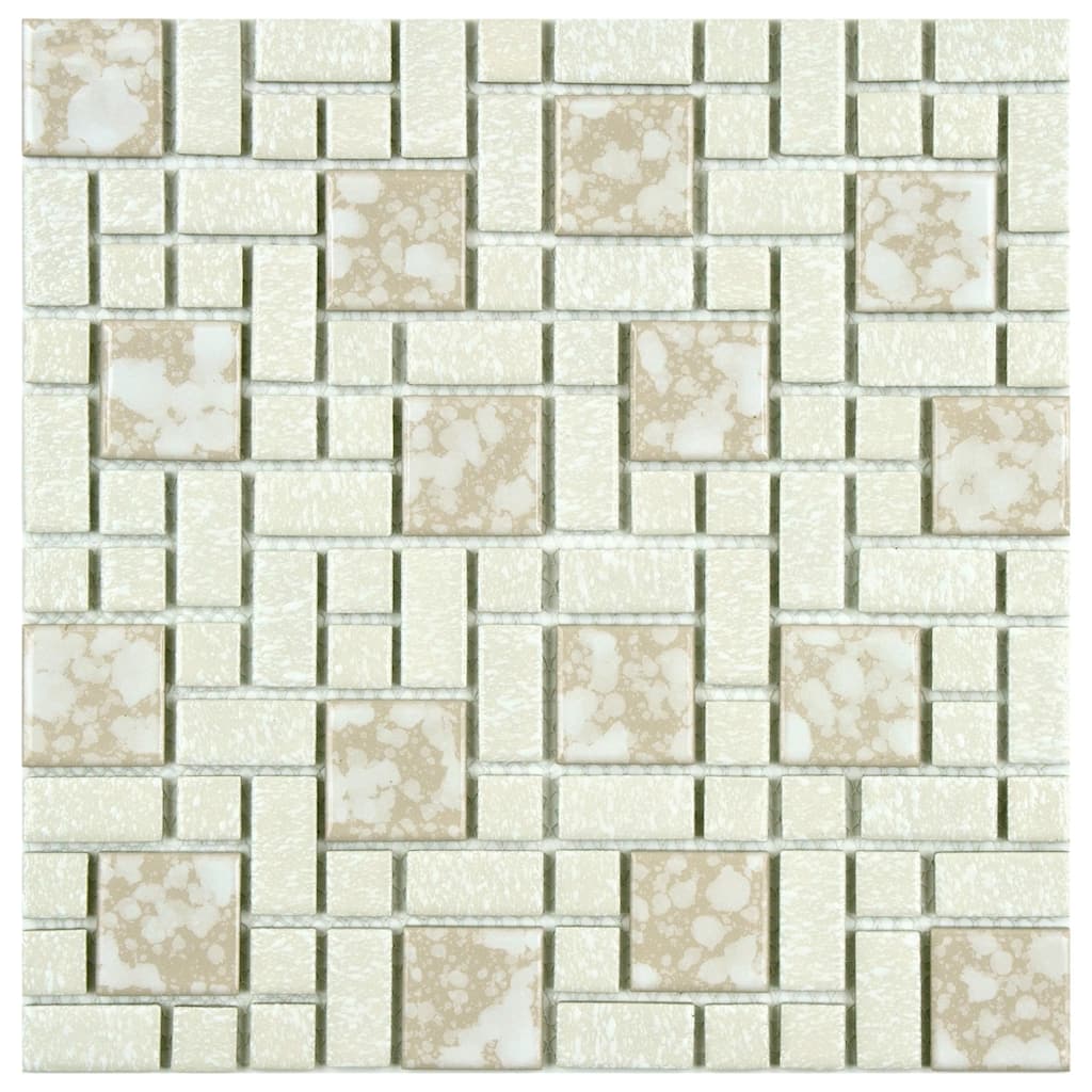 Merola Tile University Bone 11-3/4" x 11-3/4" Porcelain Floor and Wall Tile
