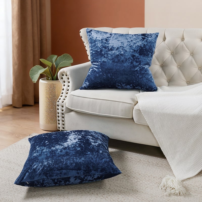 Rancho Crushed Velvet Throw Pillow Cover Set, NO INSERT