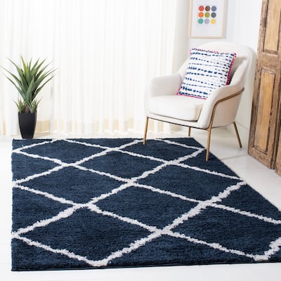 SAFAVIEH August Shag Friedrika Trellis 1.25-inch Thick Rug