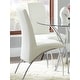 preview thumbnail 2 of 1, Contemporary Sleek Design Cream White Upholstered Dining Chairs (Set of 2)