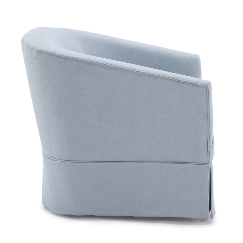 Elayne Skirted Fabric Swivel Accent Chair by Greyson Living