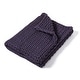 preview thumbnail 5 of 42, Donna Sharp Chunky Knit Throw Indigo