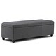 preview thumbnail 43 of 130, WYNDENHALL Franklin 48-in. Wide Contemporary Rectangular Storage Ottoman Slate Grey