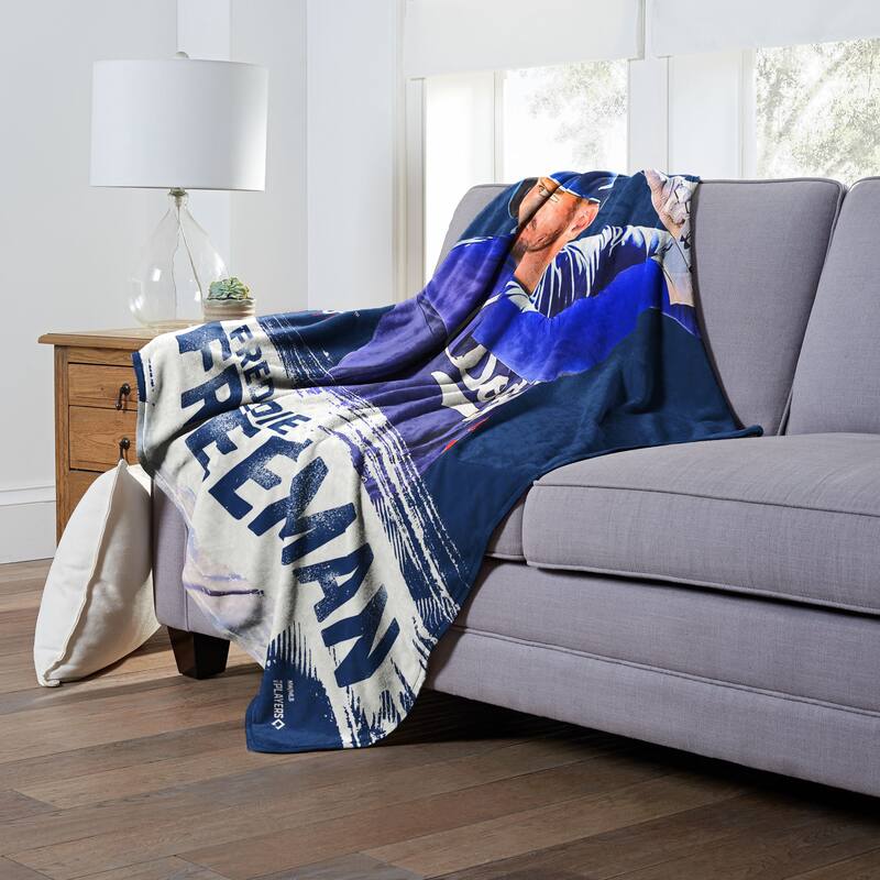 MLB Player Los Angeles Dodgers Freddie Freeman Silk Touch Throw Blanket