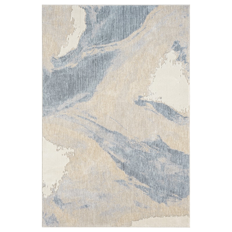 Babylon Abstract Gray and Beige Area Rug