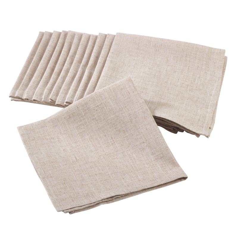 Table Napkins With Plain Design (Set of 12) - Set of 12 - 18"x18"