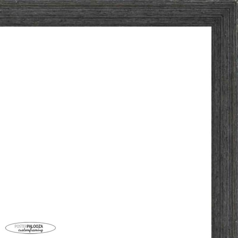 16x20 Shadow Box Frame Barnwood Black Wood | With a 1" Usable Display Depth | Includes a Royal Blue Real Suede Texture Acid-Free