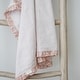 preview thumbnail 4 of 5, Violet Floral Muslin Baby Blanket with Ruffle Trim