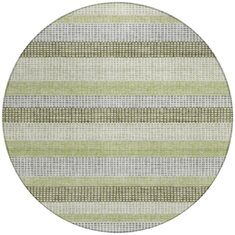 HomeRoots Striped Transitional Rectangle Outdoor Rug
