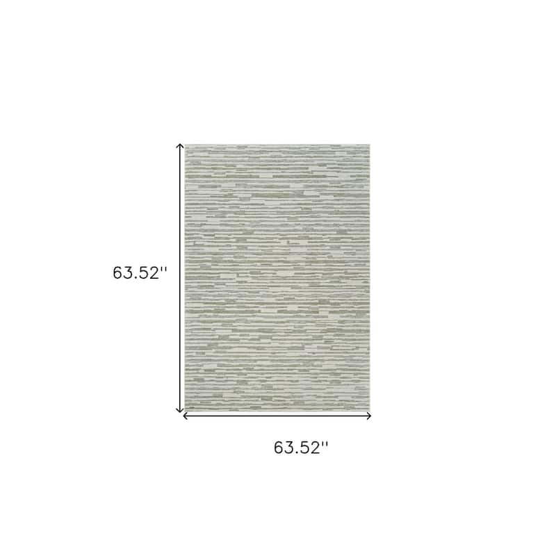 Biku Distressed Abstract Stain Resistant Woven Durable Area Rug By HomeRoots