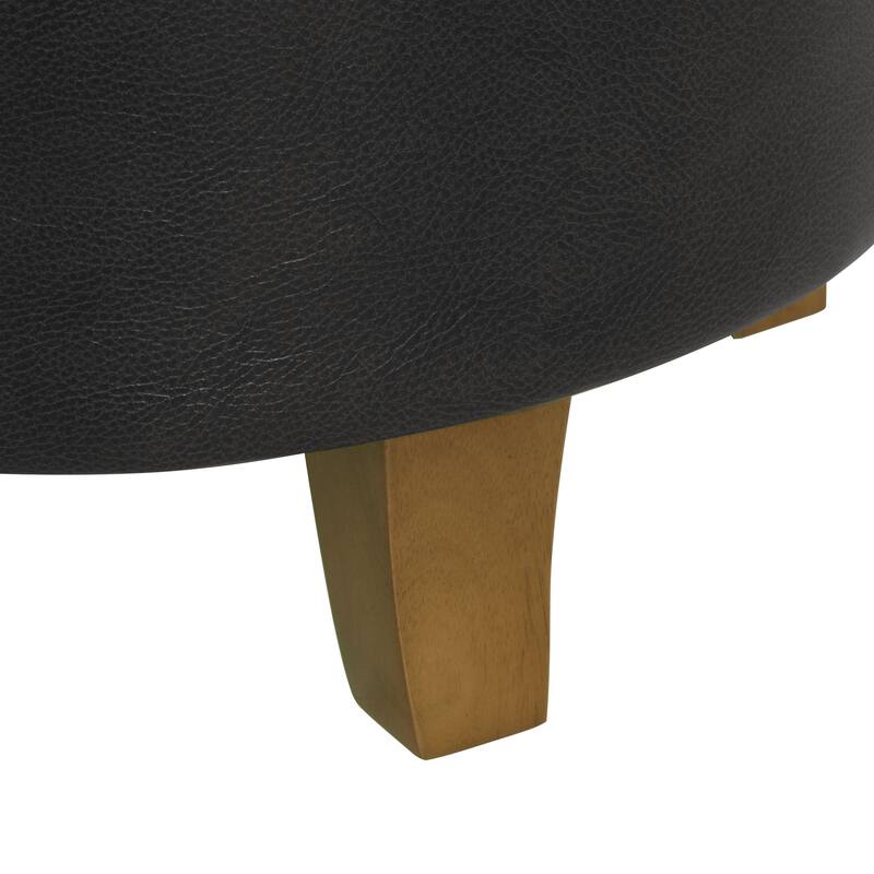 Carson Carrington Hare Button-tufted Round Storage Ottoman