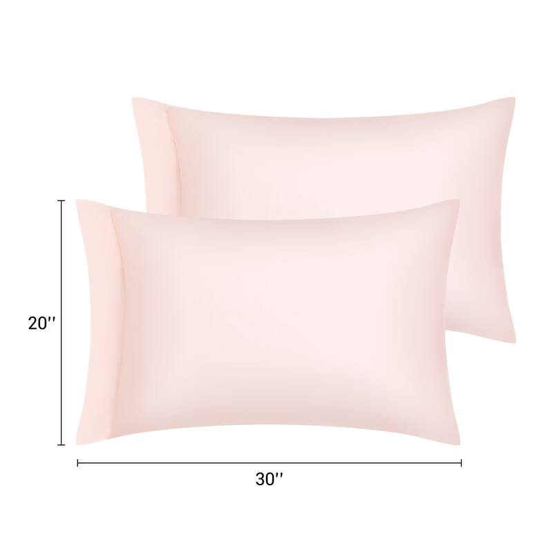 Set of 2 Pillow Cases, Soft Cooling Pillow Covers w Envelope Closure