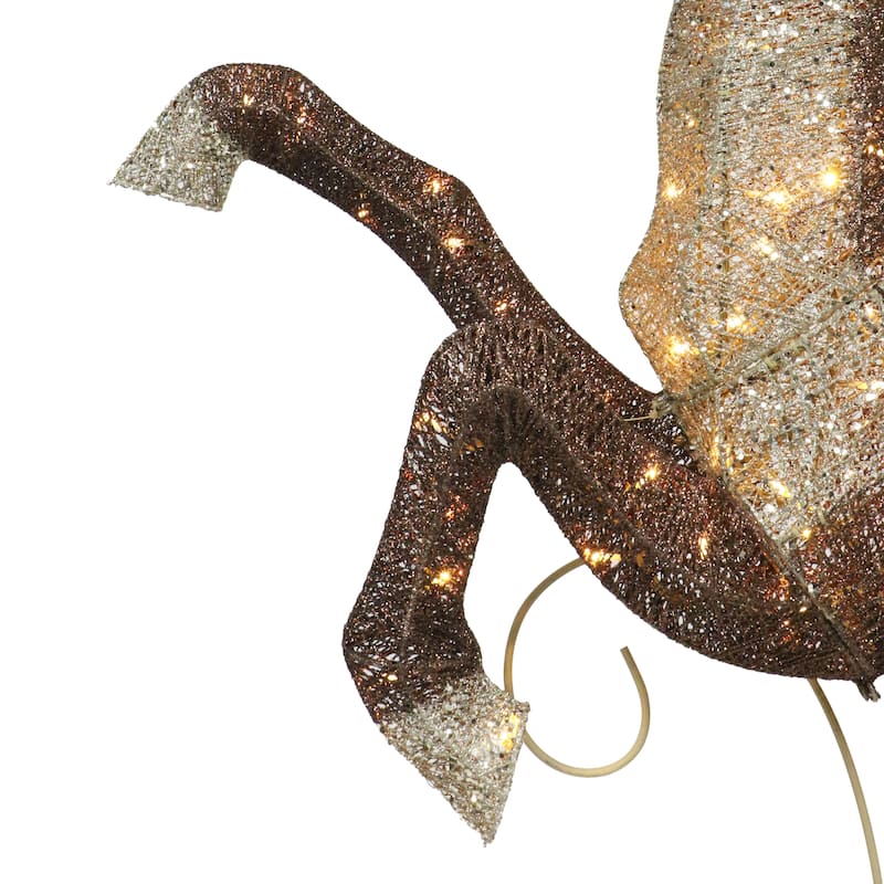 Puleo International 72" Pre-Lit Outdoor Elk with 160 Warm White Twinkling LED Lights