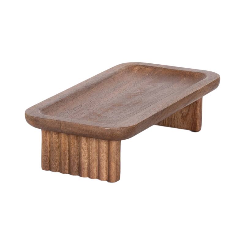 Kate and Laurel Risecroft Ribbed Tray Set - 2 Piece