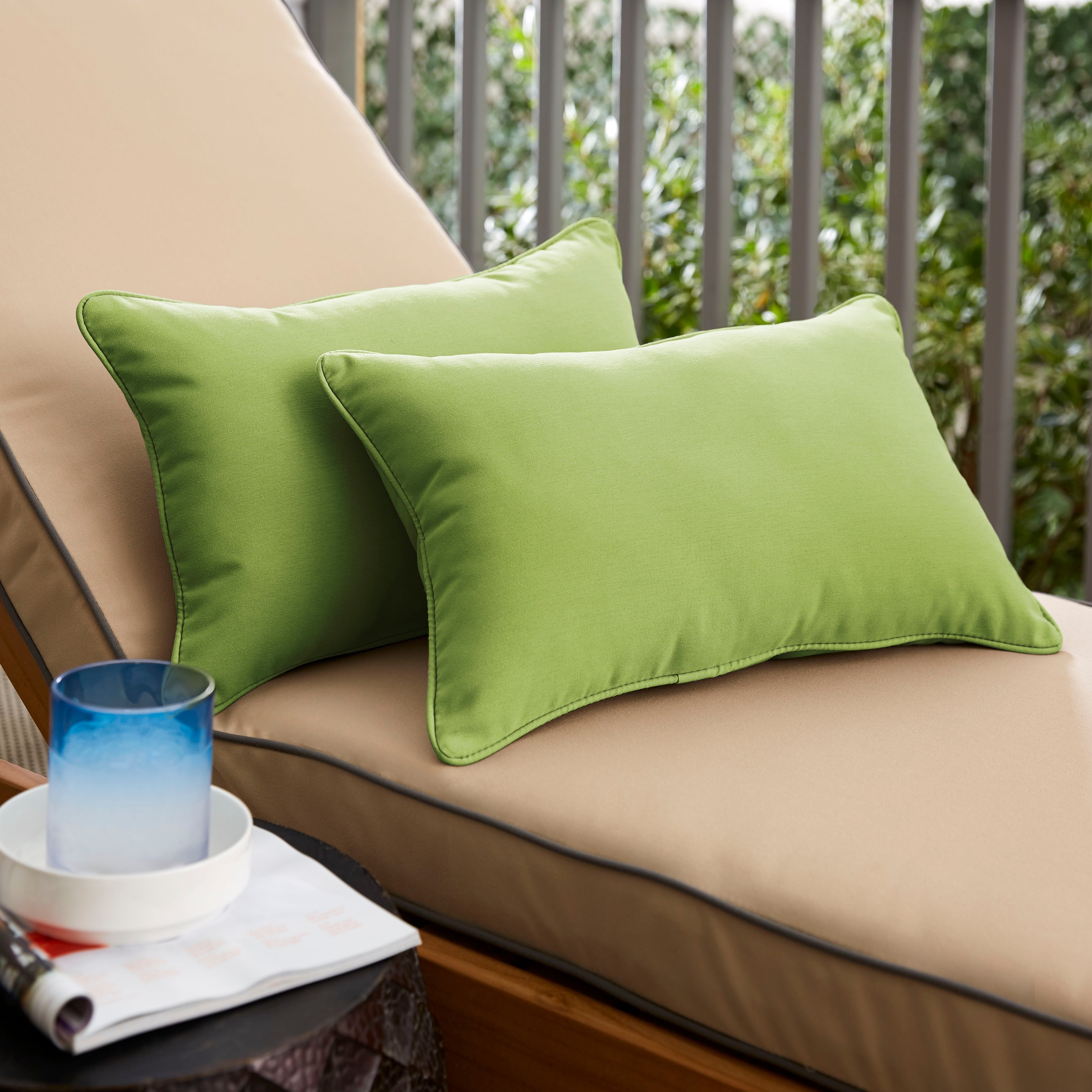Green outdoor lumbar pillow new arrivals