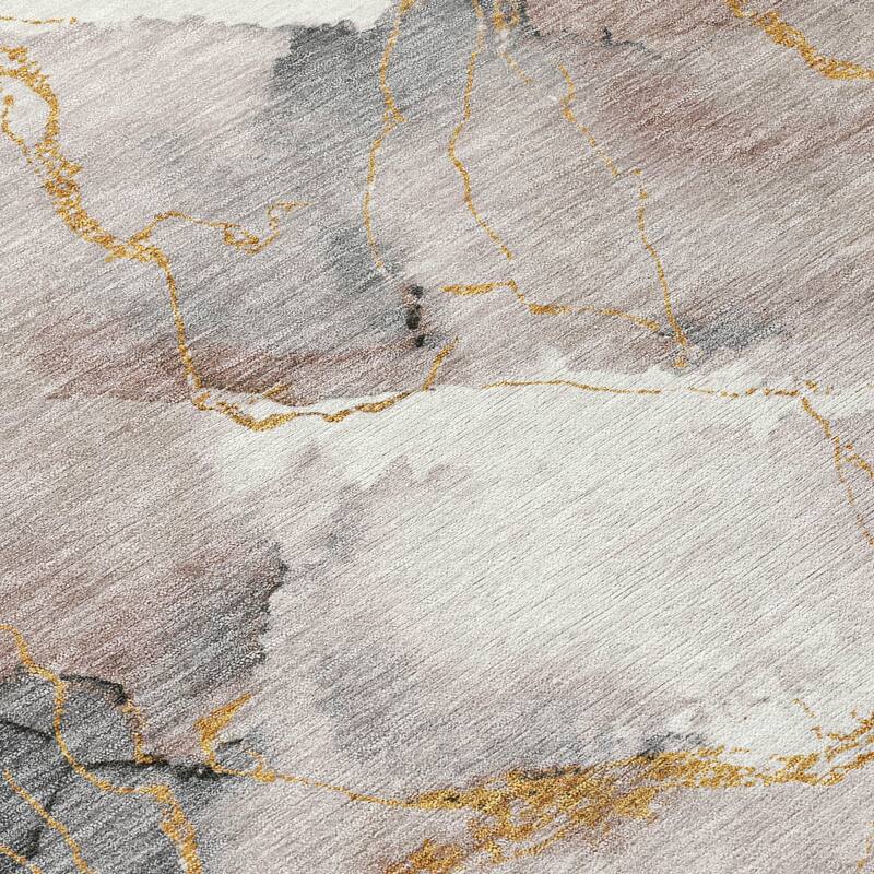 Machine Washable Indoor/ Outdoor Modern Brighton Chantille Rug