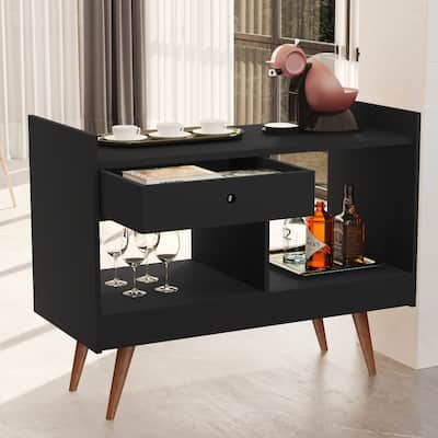 Boahaus Bar Cabinet Modern Wood Storage Shelves - N/A
