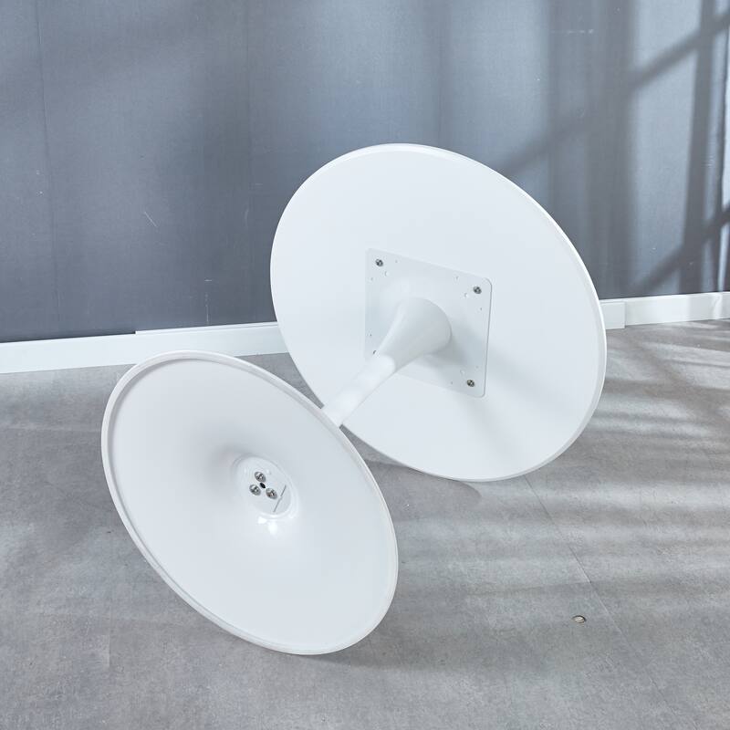 GDFStudio - Cedarcrest Mid-Century Modern Contemporary Pedestal Tulip Dining Table with Round Top - 31.5"L