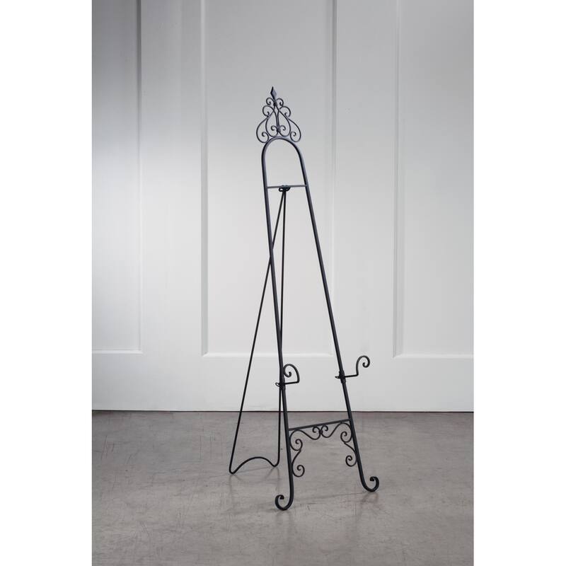 53"H Parisian Black Metal Floor Easel - 53"