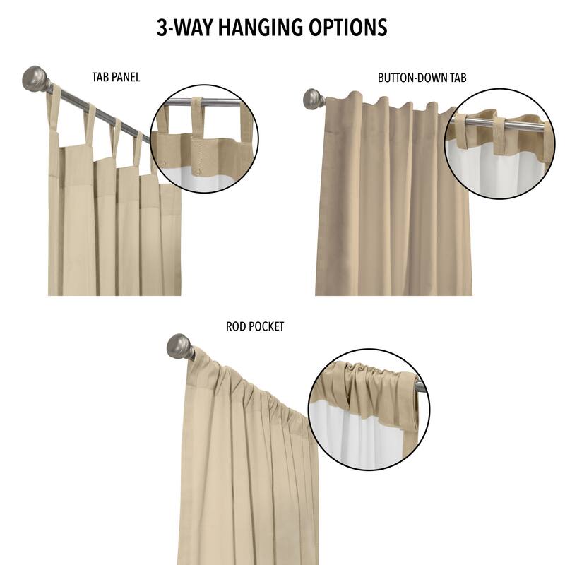 Weathermate Topsions 3-way Header Insulated Curtain Panel Pair