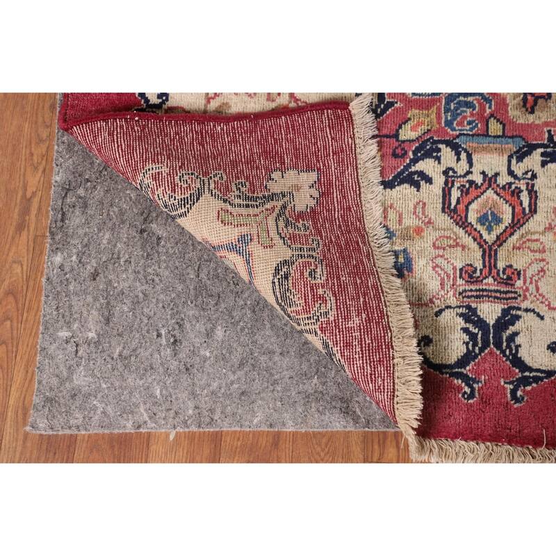 Pink Floral Mahal Persian Large Antique Area Rug Handmade Wool Carpet - 10'4"x 13'6"