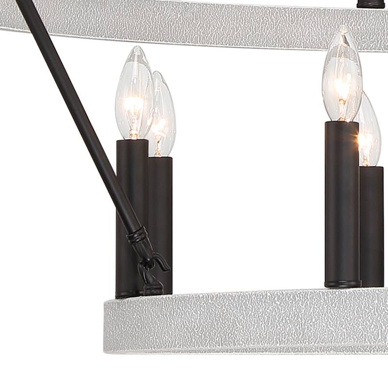 The Gray Barn Highclere Farmhouse 20-light Wagon Wheel Chandelier - 40"x40"x 47.83"