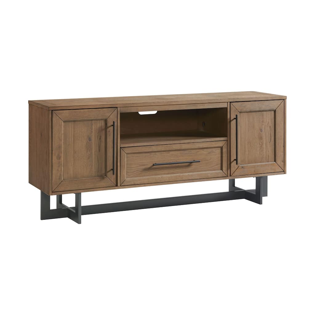 Eden 70" Wide Media Console with Open Center Drawer, Rustic Dune