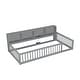 preview thumbnail 4 of 27, Wood Twin XL Size Floor Bed with Storage Cabinets and USB Ports