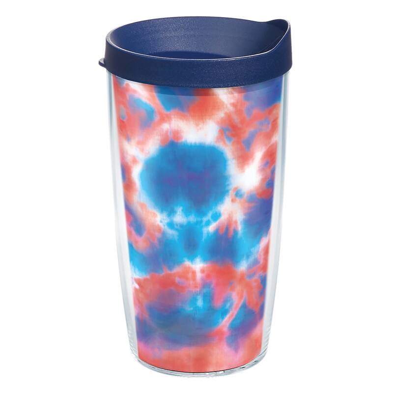 Tervis Americana Tie Dye Made in USA Double Walled Insulated Travel Tumbler, Classic - 16oz