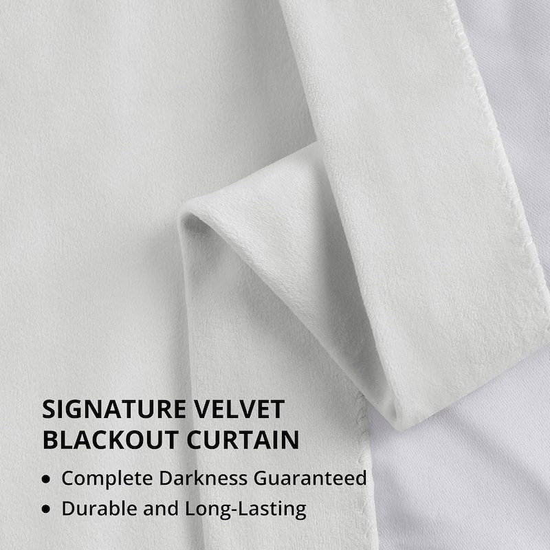 Exclusive Fabrics Signature Grommet Velvet Blackout Curtain (1 Panel)