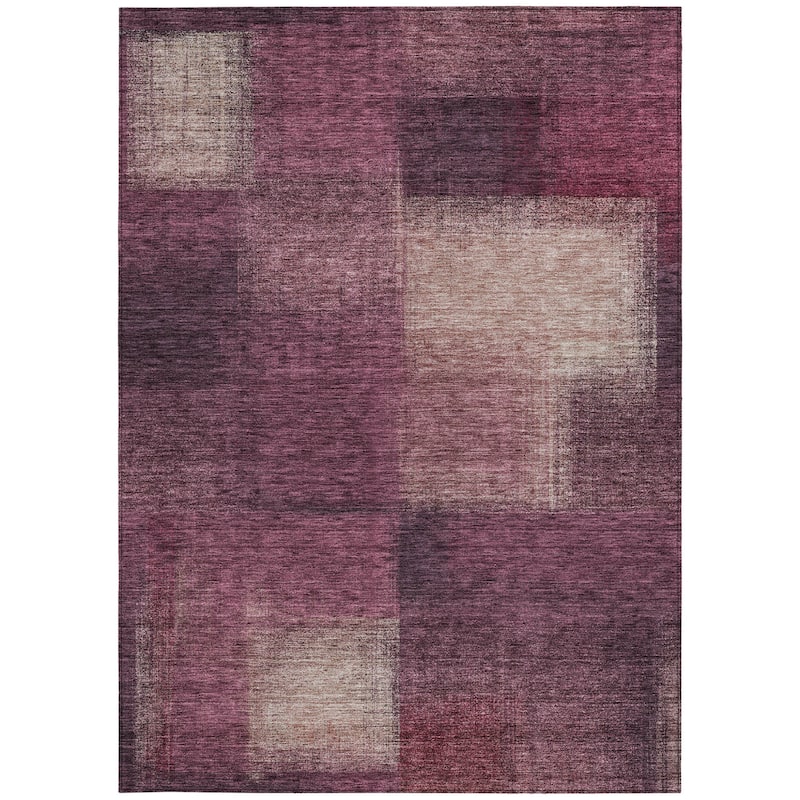 HomeRoots Abstract Transitional Rectangle Outdoor Rug
