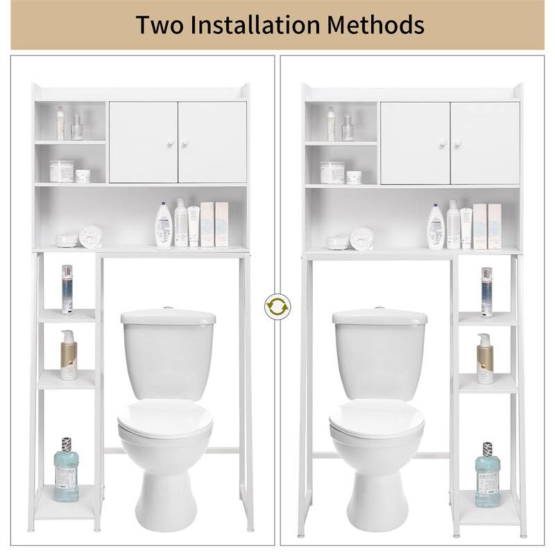Over the Toilet Storage Cabinet - 11.81"D x 31.5"W x 61.4"H