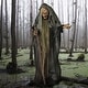 preview thumbnail 1 of 17, Haunted Hill Farm 5.3-Ft. Life-Size Talking Animatronic Witch with Red Eyes