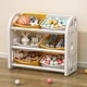 preview thumbnail 22 of 26, Kids Toy Storage Organizer with 6 Bins, Multi-functional Nursery Organizer Kids Furniture Set Toy Storage Cabinet Unit Yellow
