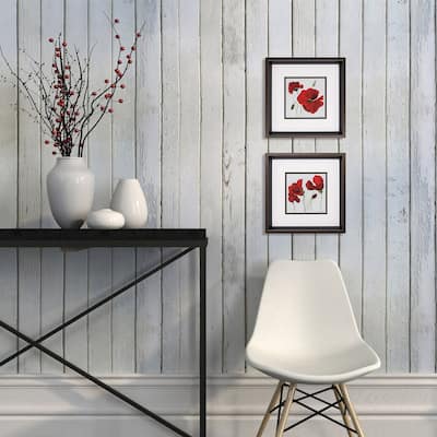 Red Poppy S/2 Framed Art Under glass