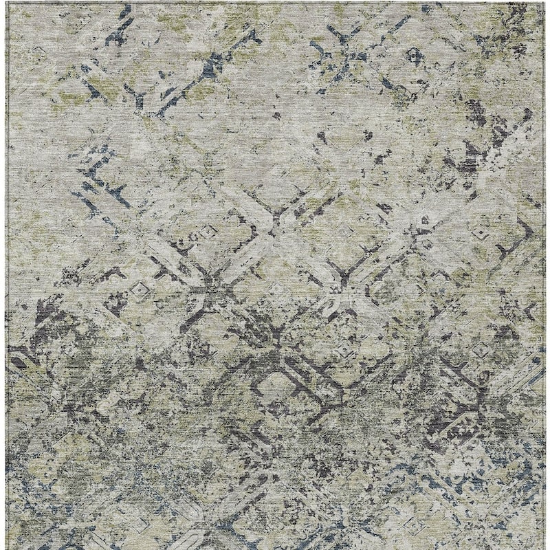 HomeRoots Geometric Transitional Rectangle Outdoor Rug