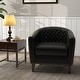 preview thumbnail 3 of 90, Axia Barrel PU Leather Accent Chair with Nailhead Trim