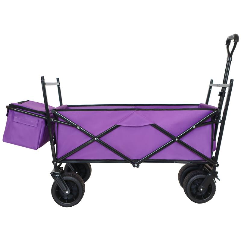 480Lbs Collapsible Wagon with Canopy,Wagon Stroller with 7" All-Terrain Wheels, Lightweight Foldable Wagon, Large Capacity
