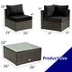 preview thumbnail 56 of 61, Costway 5PCS Patio Rattan Furniture Set Cushioned Sofa & Chair Coffee