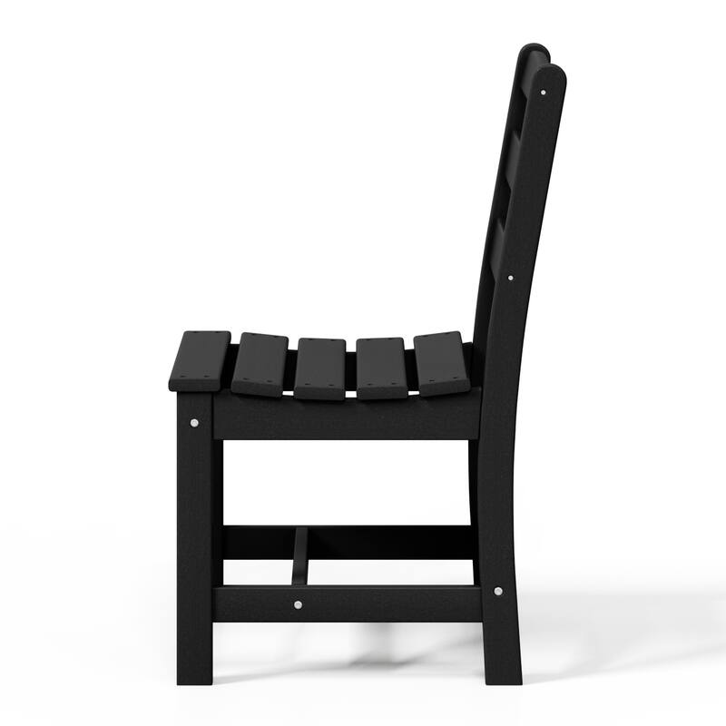 Shoreside Outdoor Patio Armless Dining Side Chair