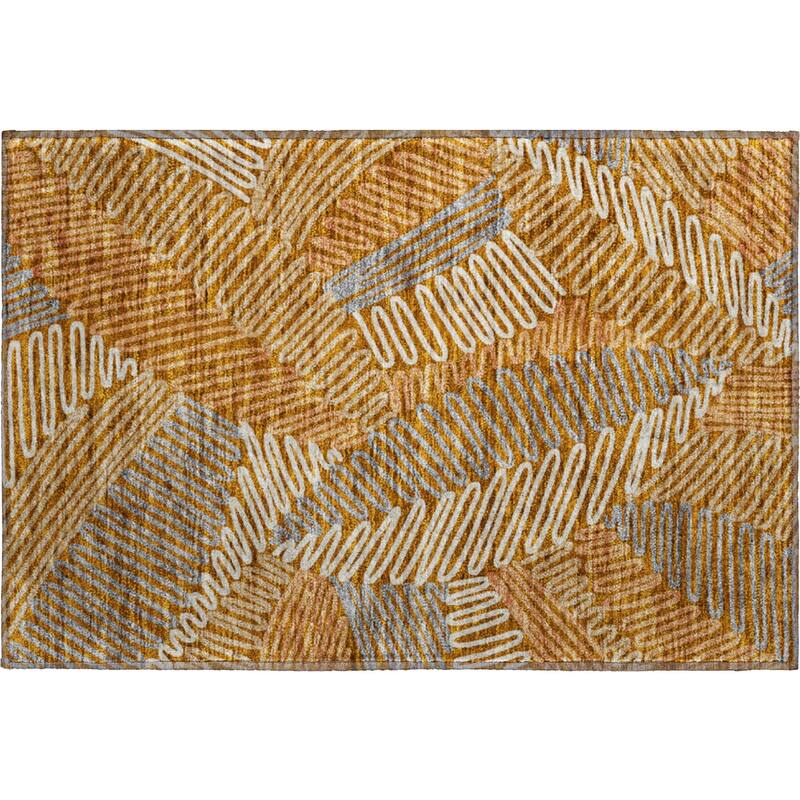 Premium Washable Super Soft Contemporary Leaf Mayfield Rug