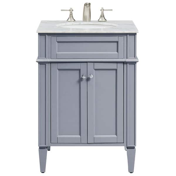 slide 2 of 9, Elegant Lighting VF-1027 Park Ave 24" Free Standing Single Basin Grey - Painted