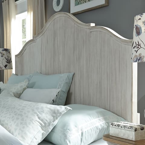 Farmhouse Reimagined Antique White with Chestnut King Panel Headboard