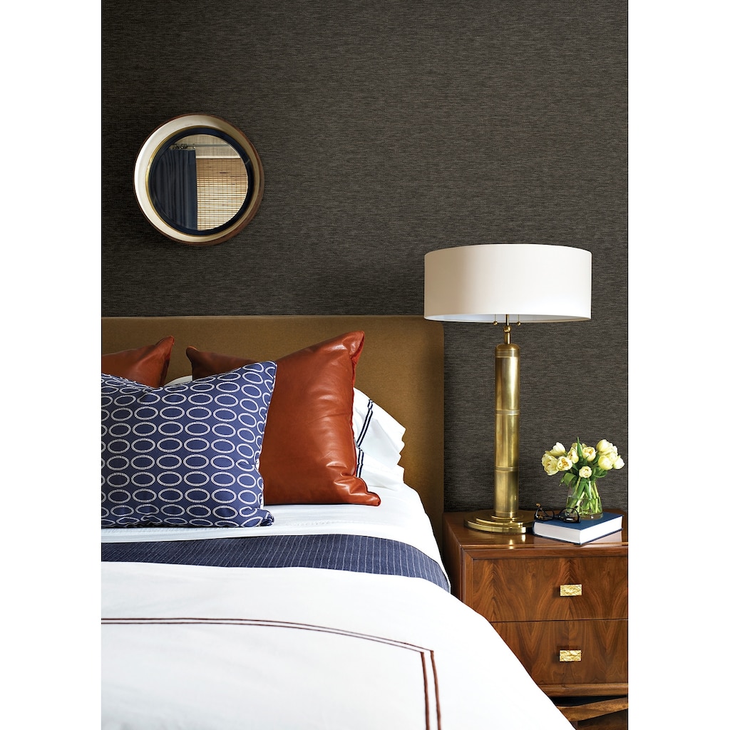 Milwaukee, Lixue Charcoal Paper Weave 24' L X 36" W, Wallpaper Roll