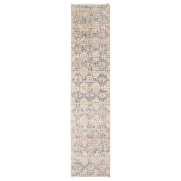 slide 2 of 9, ECARPETGALLERY Hand-knotted Mystique Light Grey Wool Rug - 2' 7" x 11' 11" Light Grey - 2' 7" x 11' 11" - Runner